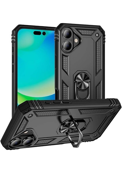 Apple Ile Uyumlu iPhone 16 Plus Kılıf Zore Vega Kapak Siyah