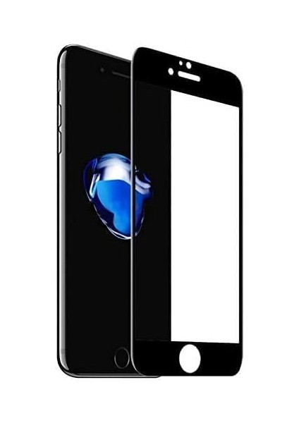 Apple iPhone 7 Plus/8 Plus Full Kaplayan Temperli Ekran Koruyucu Cam (Siyah)