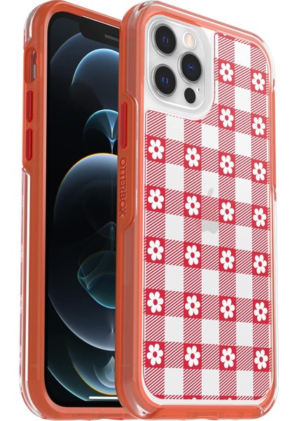 iPhone 12/iphone 12 Pro Simetri Şeffaf Kılıf, Darbeye Dayanıklı, Düşmeye Dayanıklı, Koruyucu Ince Kılıf, Askeri Standartlara Göre 3 Kez Test Edilmiştir, Piknik Papatya