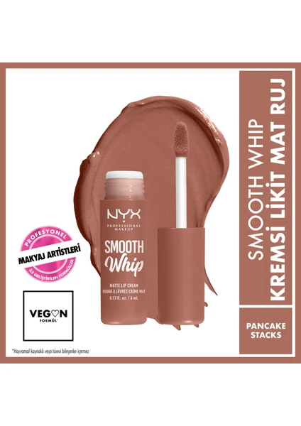 Nyx Professional Makeup Smooth Whip Kremsi Likit Mat Ruj - Pancake Stacks