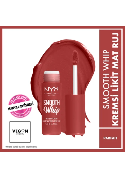 Nyx Professional Makeup Smooth Whip Kremsi Likit Mat Ruj - Parfait