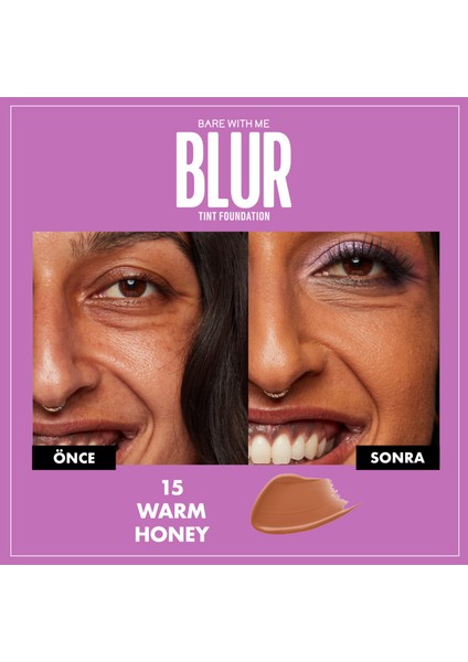 Blur Tint Ciltte Filtre Etkili Fondöten - 15 Warm Honey