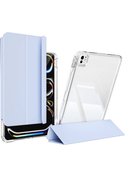 ​​​apple iPad Pro 11 2024 Kılıf Magnetik Ayrılabilen Akıllı Uyku Modlu Sliding Tablet Kılıfı