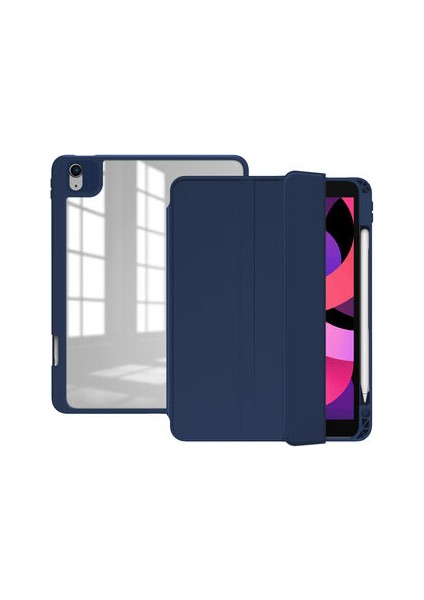 Apple iPad Pro 12.9 2018 (3.Nesil) Arkası Şeffaf Standlı Nort Premium Kılıf