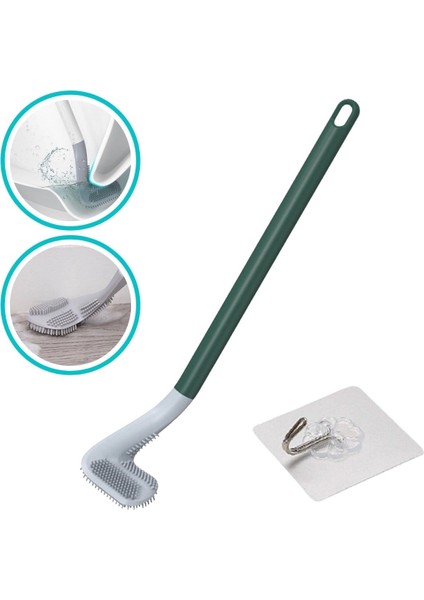 Golf Sopası Tasarımlı Silikon Wc Klozet Temizleme Fırçası (4738)