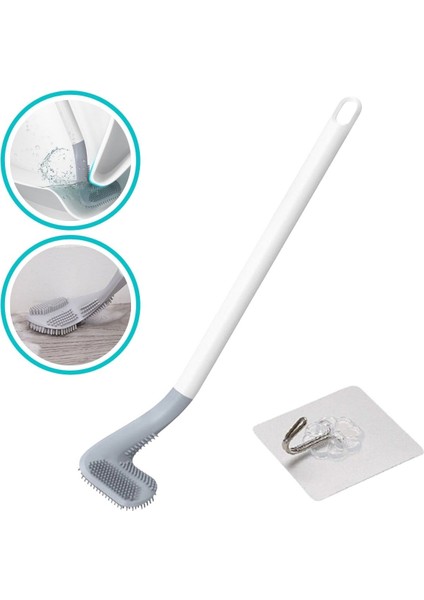 Golf Sopası Tasarımlı Silikon Wc Klozet Temizleme Fırçası (4738)