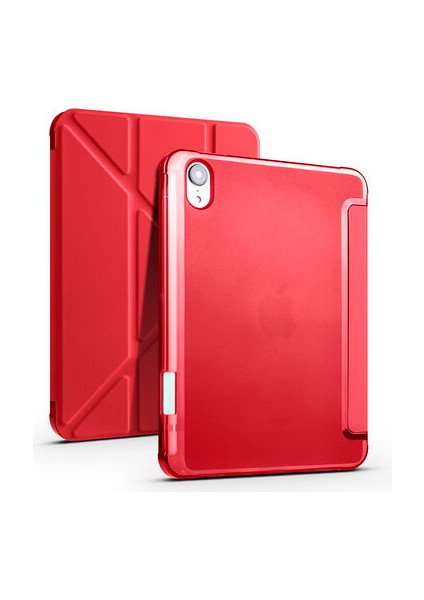 Apple iPad Mini 2021 (6.nesil) Kılıf Zore Tri Folding Kalem Bölmeli Standlı Kılıf