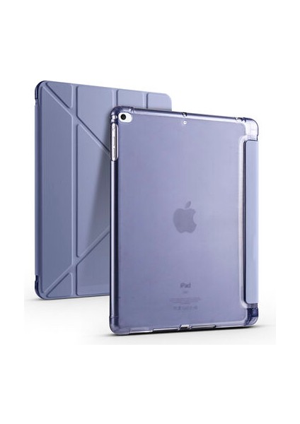 Apple iPad 9.7 2018 (6.nesil) Kılıf Zore Tri Folding Kalem Bölmeli Standlı Kılıf