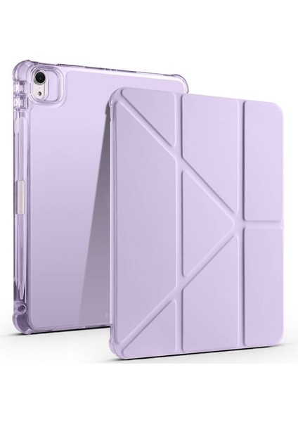 Apple iPad Air 11 2024 Kılıf Zore Tri Folding Kalem Bölmeli Standlı Kılıf