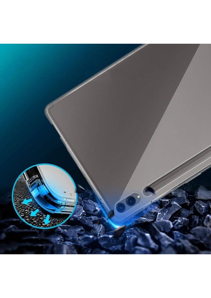 Galaxy Tab S6 Lite P610 Esnek Yapılı Siyah Süper Silikon Kılıf