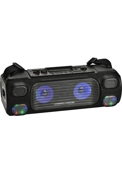 Magıcvoıce MV-7001 Vhf El Mik Usb/sd/bt/uk 40 Watt Işıklı Taşınabilir Şarjlı Seyyar Anfi (4738)