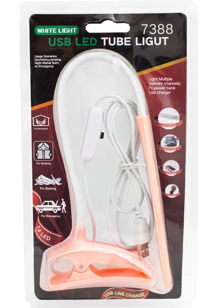 Esnek USB 14 LED Masa Lambası (4738)