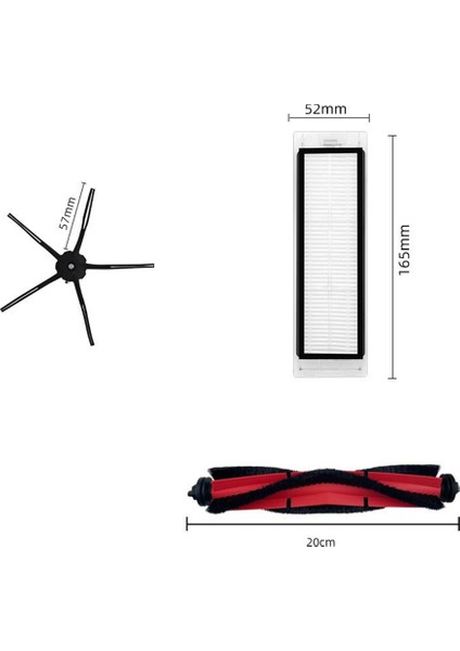 Ana Fırça Yan Fırça Filtre Aksesuarları Kiti Için Xiaomi Roborock Q5 Q5+ Robotlu Süpürge Yedek Parça (Yurt Dışından)