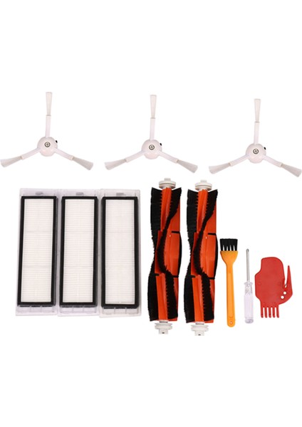 2 Adet Ana Fırça + 3 Adet Hepa Filtre + 3 Adet Yan Fırça Elektrikli Süpürge Yüksek Verimli Temizlik Süpürme Xiaomi Mi Için Uygun Robot Parçaları Aksesuarları (Yurt Dışından)