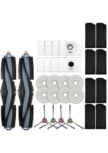Ecovacs X1S Pro Deebot Elektrikli Süpürge Yedek Aksesuarları Ana Yan Fırça Hepa Filtre Paspas Bezi Toz Torbası (Yurt Dışından)
