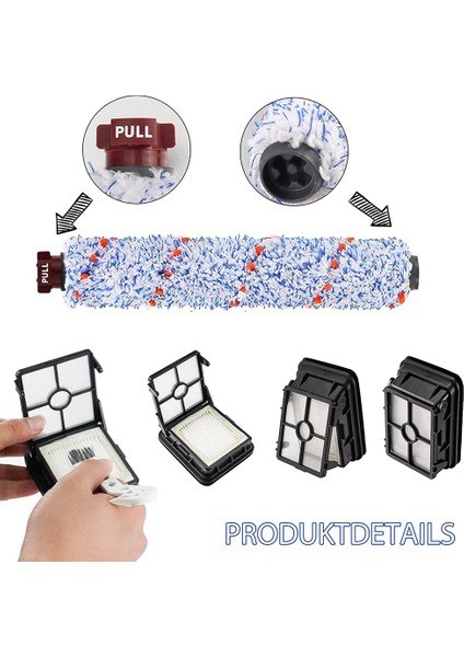 Bissell Crosswave 3'ü 1 Arada Temizleyici 3'lü Paket Çok Yüzeyli Fırça Rulosu ve Filtresi Için Aksesuarlar 1866 1785 2305 2306 1926 (Yurt Dışından)