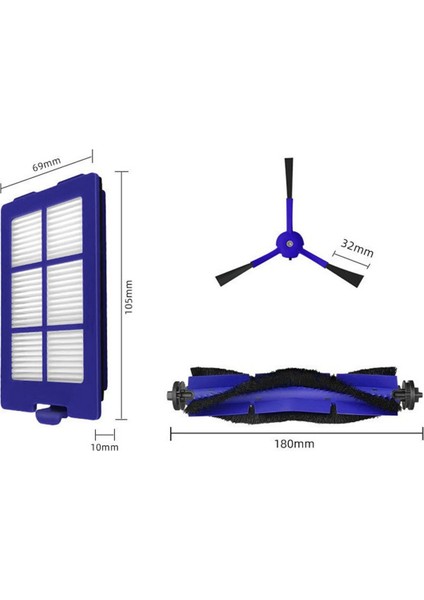 Eufy Robovac X8 Hybrid Robot Süpürge Yedek Parçaları Yan Fırça Hepa Filtre Aksesuarları Için Yedek Parçalar (Yurt Dışından)