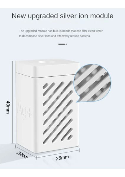 Dreame X10/S10/W10S/S20/X20/S10 Plus Serisi Robot Su Tankı Iyon Koku Sterilizasyonu Için 1 Adet Gümüş Iyon Modülü (Yurt Dışından)