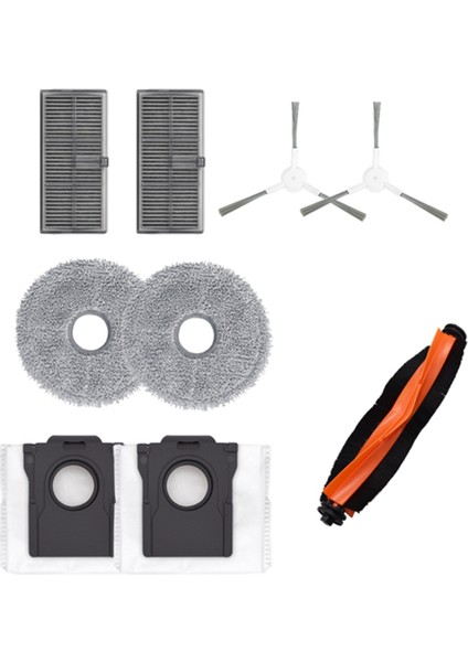 Xiaomi Dreame X30 / X30 Pro Robot Süpürgeler Yedek Parçalar Aksesuarlar Için Silindir Yan Fırça Mop Hepa Filtre Toz Torbası (Yurt Dışından)