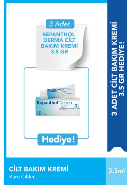 Derma Cilt Bakım Kremi 50 G + 3 Adet Cilt Bakım Kremi 3.5 G