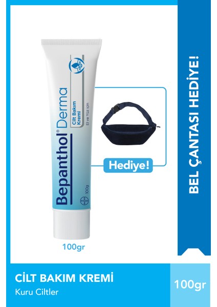 Derma Cilt Bakım Kremi 100g + Bel Çantası