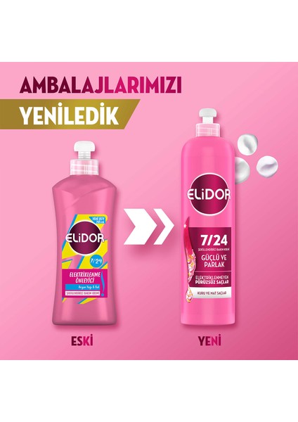 7/24 Şekillendirici Saç Bakım Kremi Güçlü ve Parlak Kuru ve Mat Saçlar 240 ml