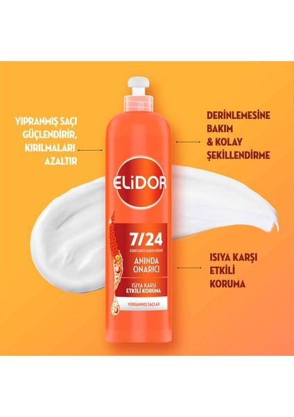 7/24 Kurtarıcı Saç Bakım Kremi Anında Onarıcı Yıpranmış Saçlar 240 ml