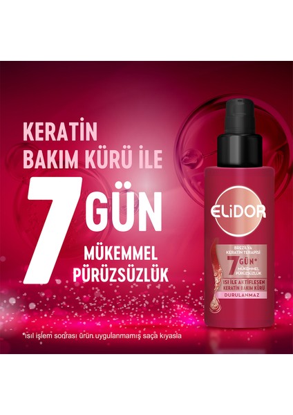 Isı İle Aktifleşen Keratin Bakım Kürü Brezilya Keratin Terapisi Hidrolize Keratin Marula Yağı E Vitamini 90 ml