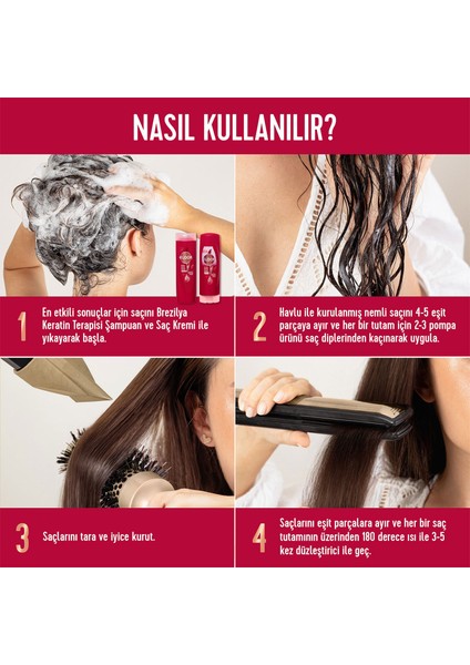 Isı İle Aktifleşen Keratin Bakım Kürü Brezilya Keratin Terapisi Hidrolize Keratin Marula Yağı E Vitamini 90 ml