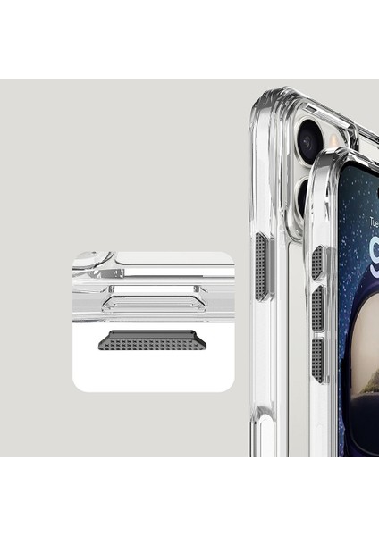Apple iPhone 16 Pro Max Uyumlu Kılıf Airbag Özellikli Bayer Tpu Malzeme Şeffaf Telefon Kılıfı Kapak fırsatları