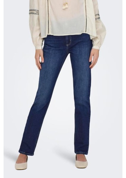 15313946 Onlırvıne Reg Relax Tape Ank Dnm Cro Kadın Jean Pantolon