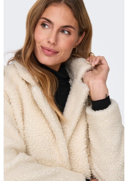 15304788 Onlnewaurelıa Sherpa Coat Lıfe Otw cc Kadın Kürklü Kaban fırsatları