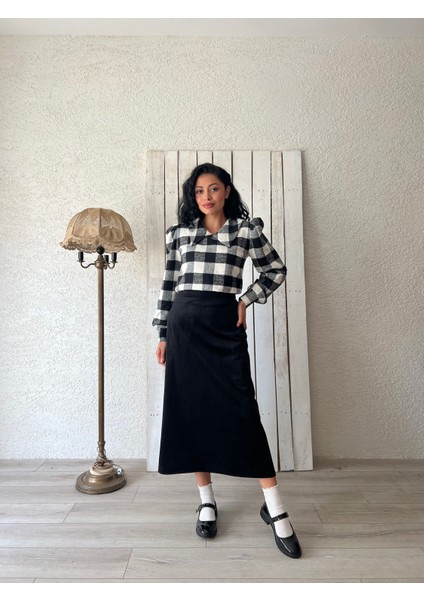 Siyah Kadife Etek modelleri