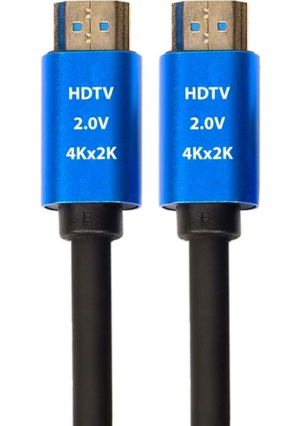 4K Ultra Hd 2.0V Alüminyum Başlık Altın Uçlu Hdmi Kablo