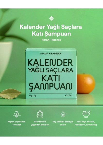 OTAMA KIRKPINAR Kalender Yağlı Saçlara Katı Şampuan