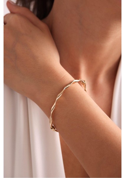 Çizgili Kalın Burgu Bilezik