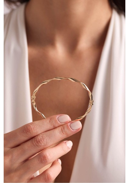 Çizgili Kalın Burgu Bilezik modelleri