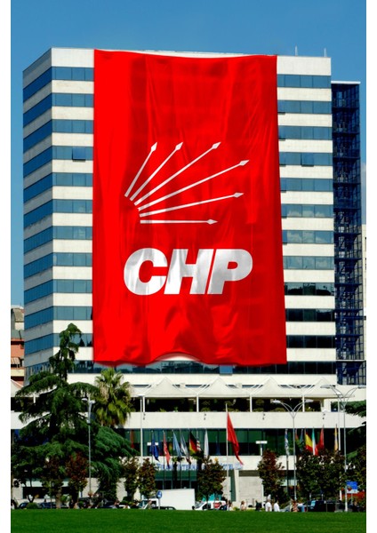 Chp Parti Bayrağı 600X900 cm Raşel Kumaş Bina Tipi