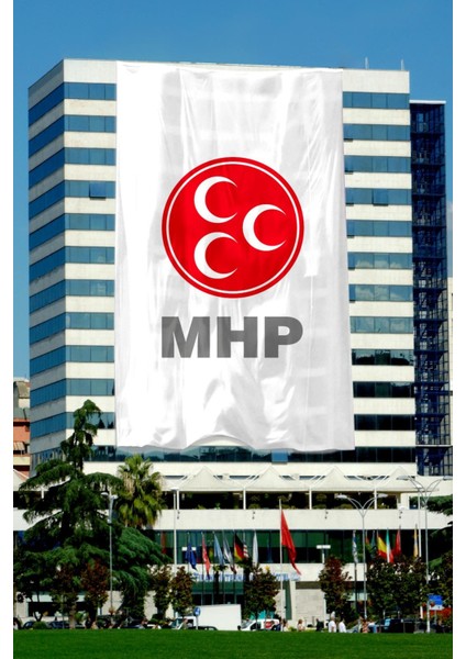 Mhp Parti Bayrağı 600X900 cm Raşel Kumaş Bina Tipi