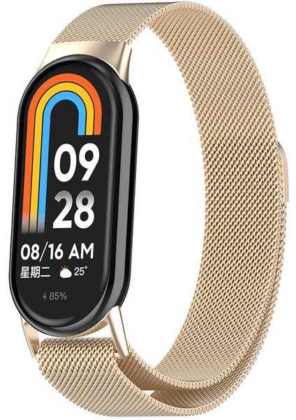 Xiaomi Smart Band 8 Zore Krd-01 Metal Kordon-Starlight