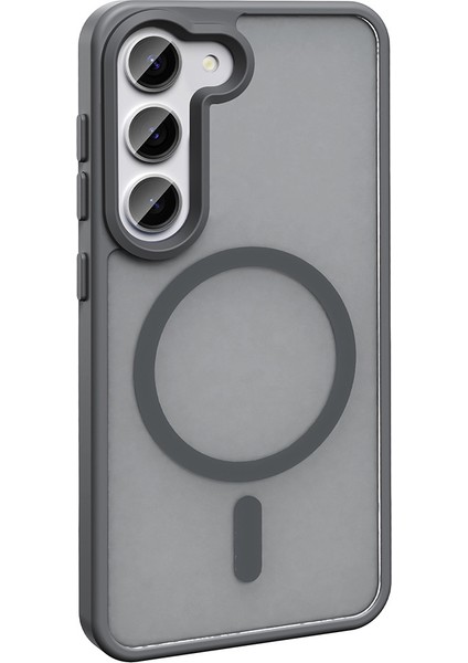 Galaxy S24 Fe Kılıf Magsafe Şarj Özellikli Mat Arka Yüzey Sio Kapak-Lila fırsatları