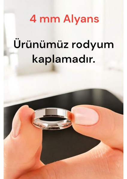 925 Ayar Gümüş Alyans, Nişan Yüzüğü, Erkek Alyans, Düz Alyans fırsatları