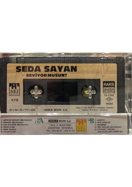 Seda Sayan – Seviyor Musun? 1991 Baskı (Kaset)