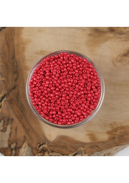 Abc Kum Boncuk Kırmızı 3 mm 500 Gram 8/0 - K45