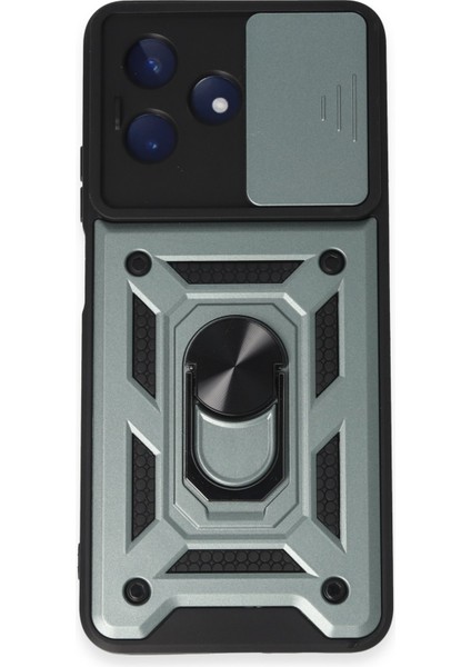 Realme C53 ile Uyumlu Kılıf Pars Lens Sürgülü Yüzüklü Standlı Korumalı Kılıf