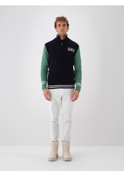 Erkek Lacivert Yumuşak Dokulu Regular Fit Kazak fiyatları