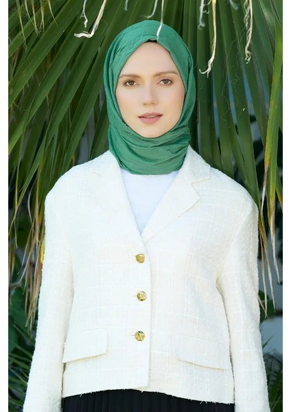 Bambu Kraş Şal - Yosun Yeşili