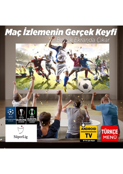 Leisure L470A Android Tv 1080P Destekli Projeksiyon Cihazı +Auto Focus+Auto Keystone+6g Wifi+5.2 BLUETOOTH+300 Inç Yansıtma+Hifi Premium Ses Sistemi Beyaz Ps5/xbox/hdmı