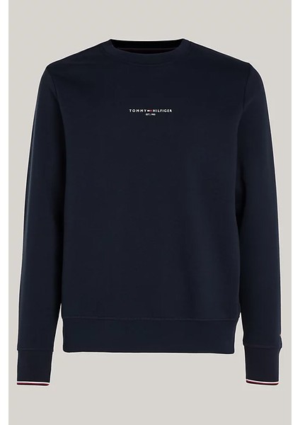 Erkek Yuvarlak Yaka Sweatshirt - Lacivert fırsatları