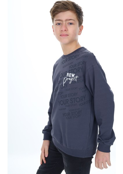 Erkek Çocuk Baskılı Sweatshirt